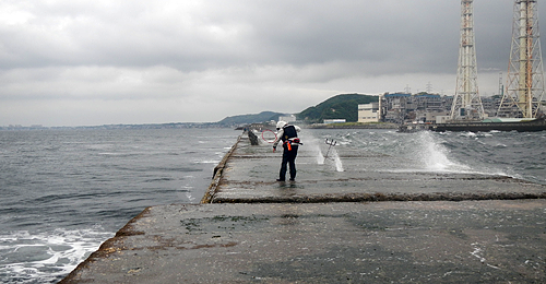 東京湾黒研久里浜防波堤