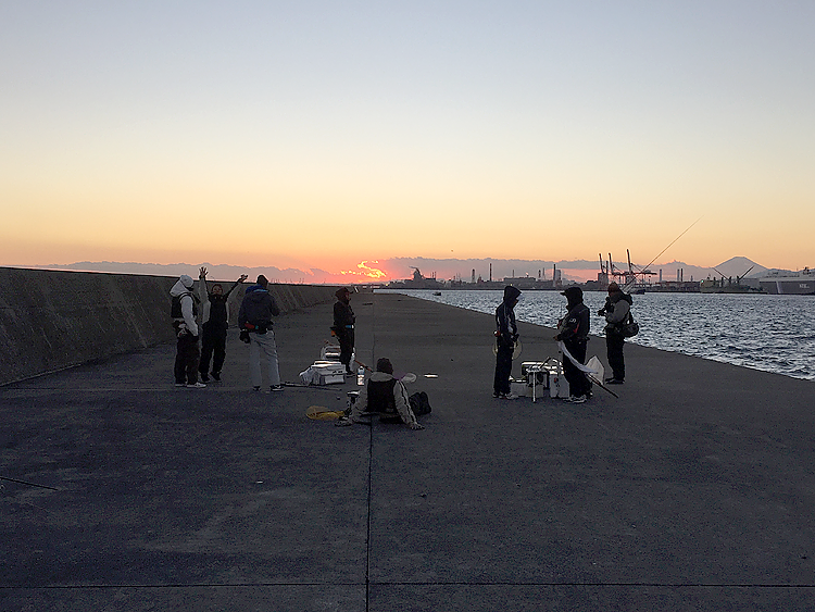 朝焼け夕焼け川崎新堤